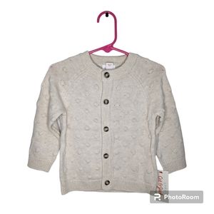Cat & Jack Baby Cotton Oatmeal Sweater Button Down Long Sleeve